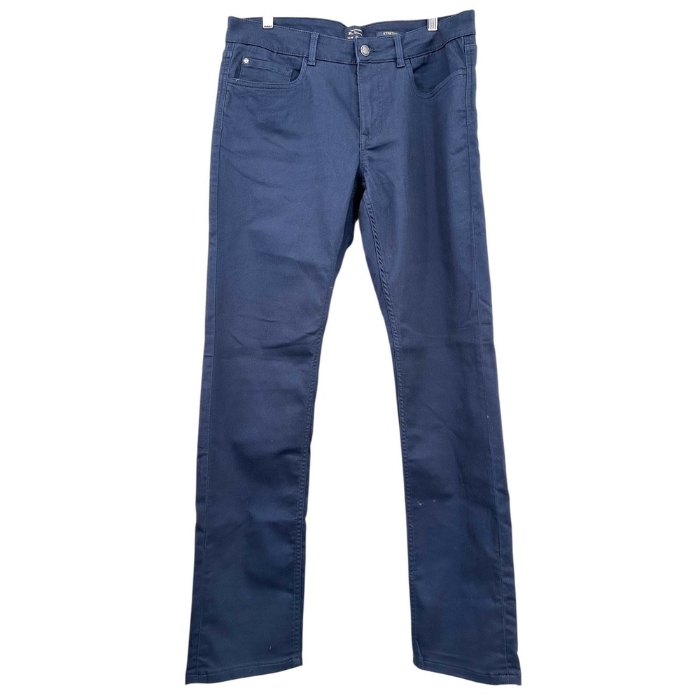 Ben Sherman Chino Jeans Slim Straight Navy Blue Stretch 5-Pocket Men's 32x34